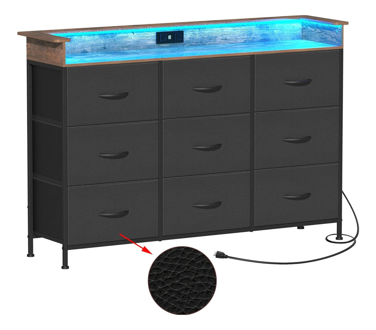 Cómoda Cajonera Mueblana, 3 Cajones, Madera, 60x23.5x80cm