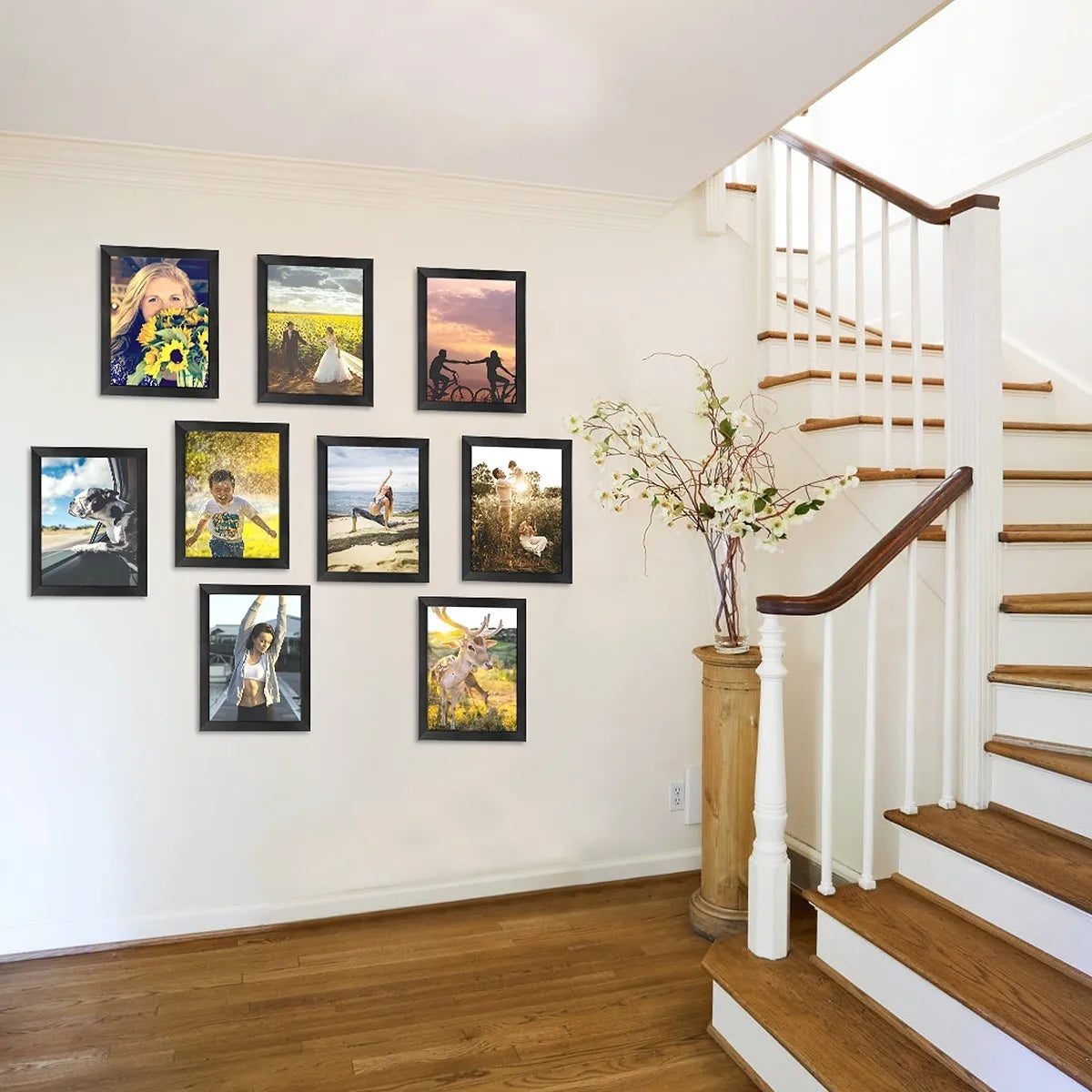 9pcs Fotos Marco , Portaretrato Decoración De Cuartoes