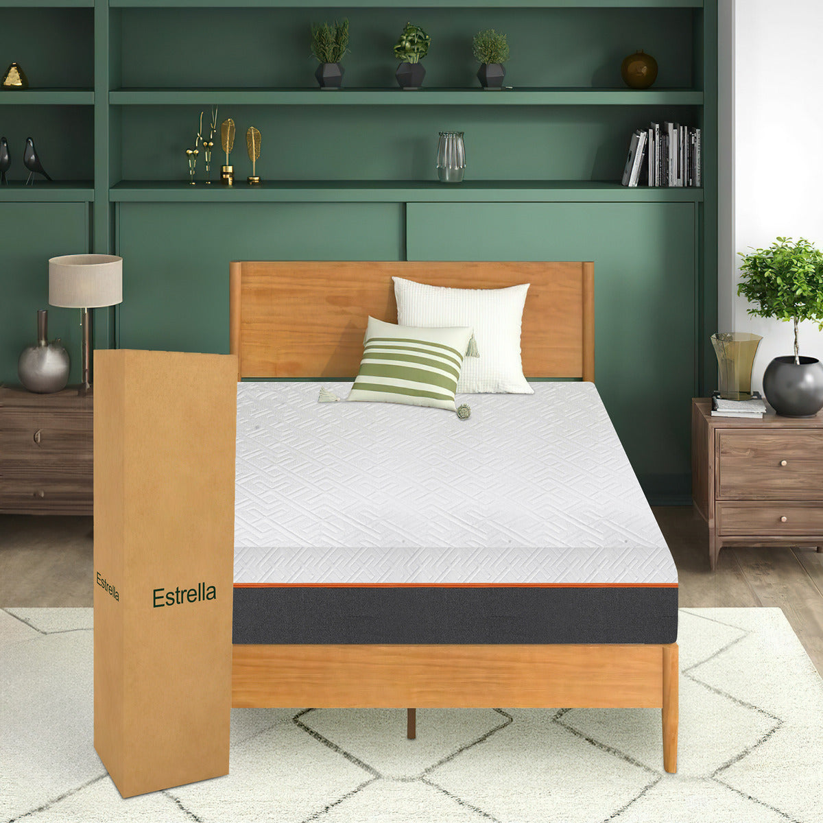 Colchoneta Memory Foam Matrimonial Sobre Colchón Fresca De 5