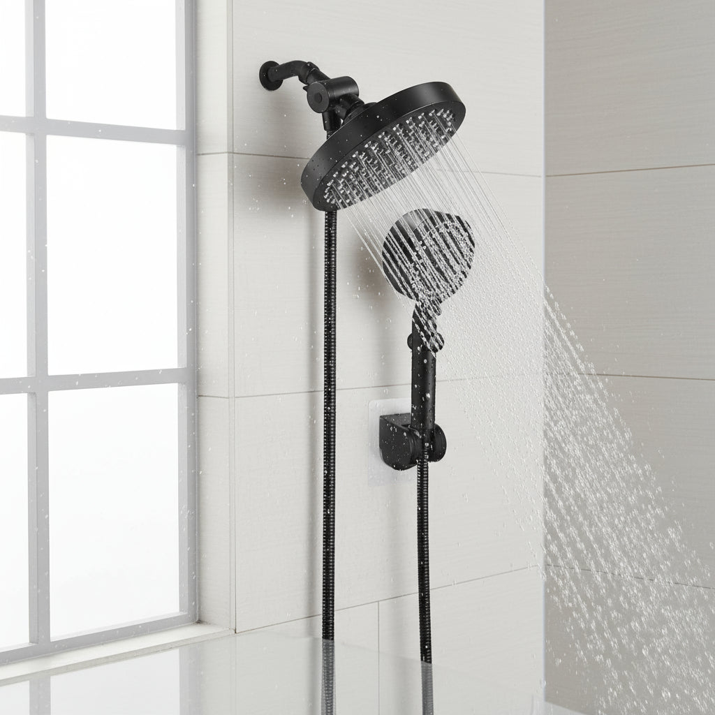 Regadera Redonda Tipo Lluvia 6''+ Ducha De Mano Alta Presión