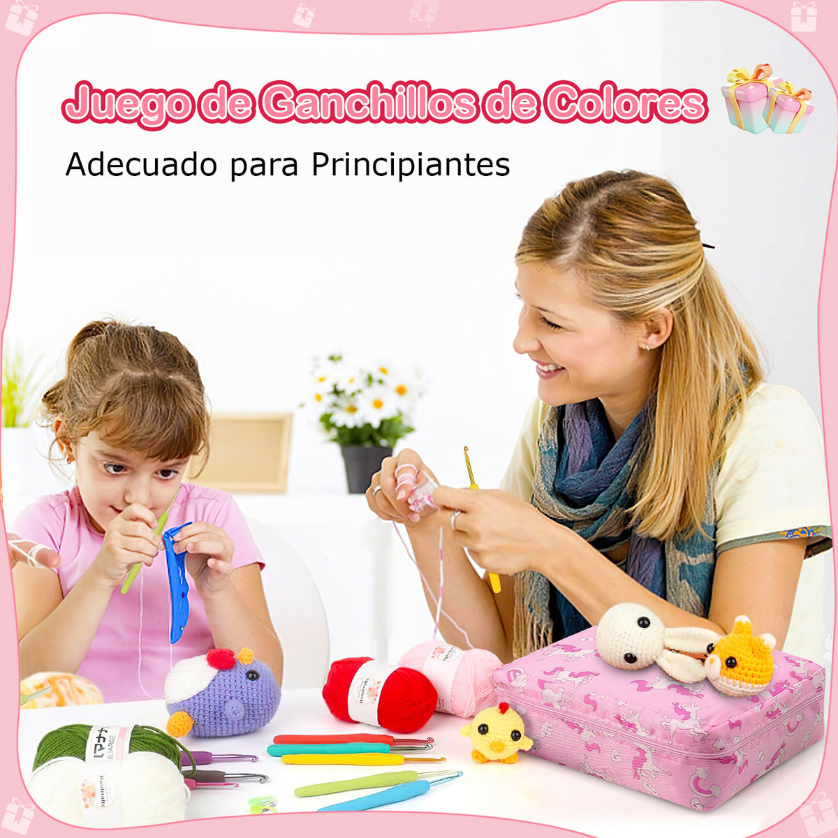 Kit Completo De Crochet Para Tejer Bordado De Set De Costura
