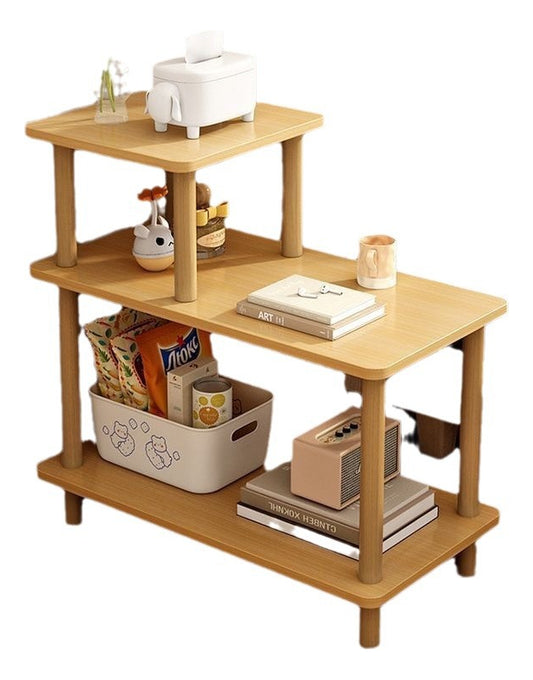 Estante Blanco De 3 Capas Junto Al Sofá