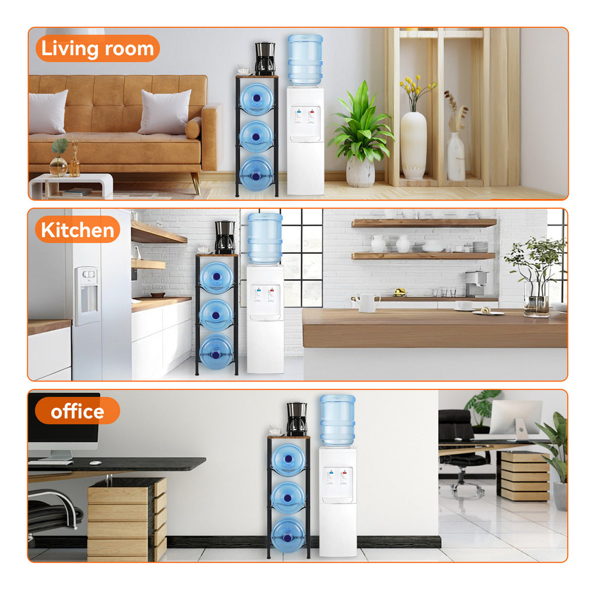 Soporte De Hervidor De Agua Extraíble De Metal De 3 Capas