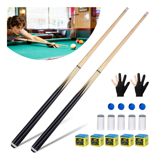 Linglucky Billiard Cue Stick Gift Set - Professional 1.45m Pool Cue With Diamond Pattern, 1.3cm Tip Diameter, 550g Weight, Includes Accessories