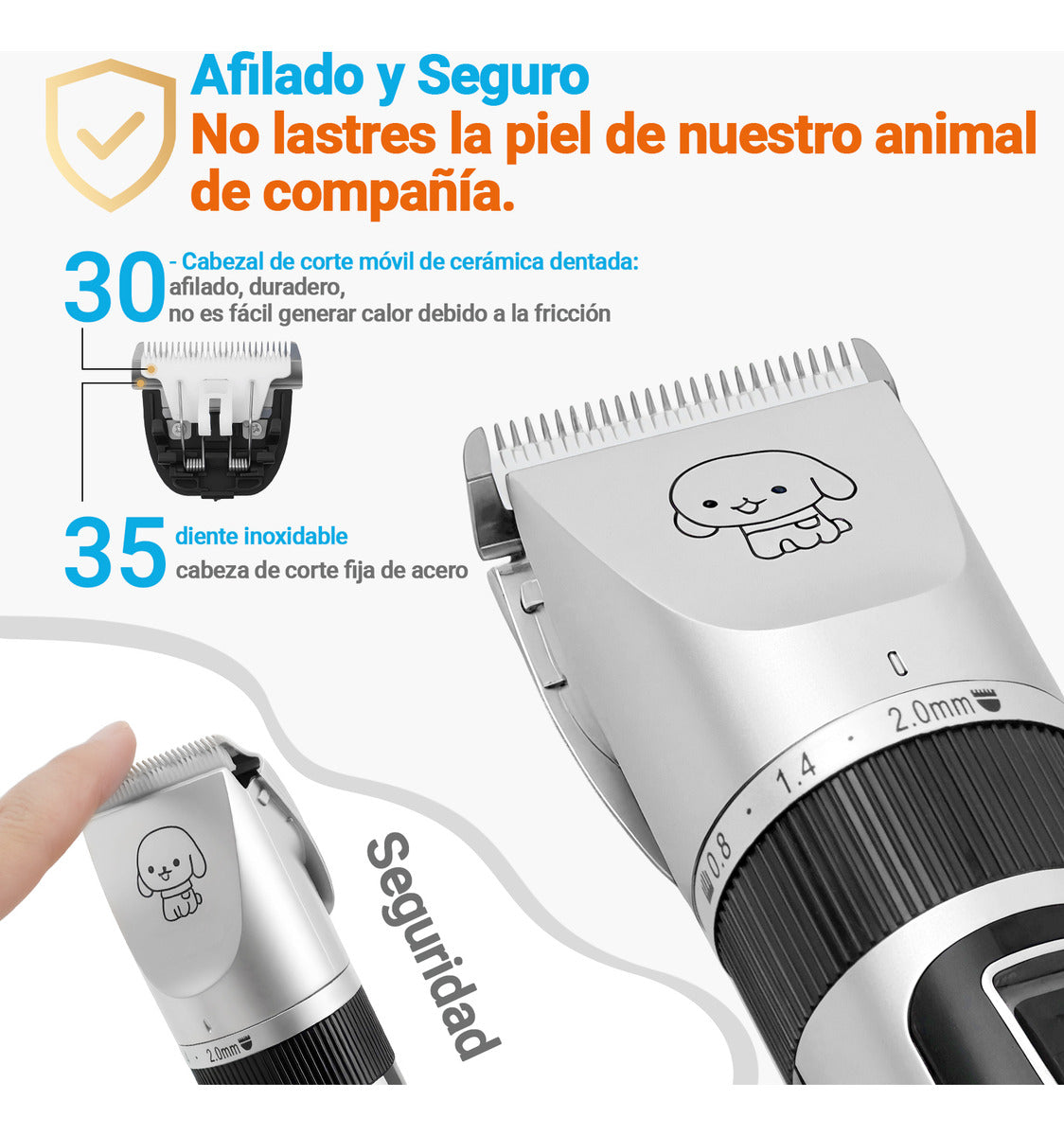 Kit Maquina Cortadora Perros Gatos Accesorios
