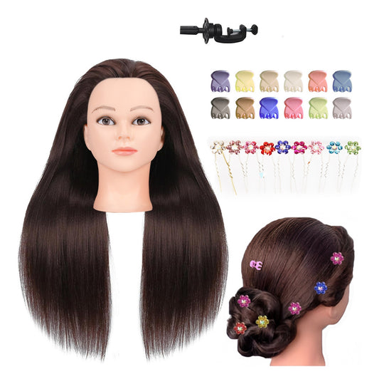 Cabeza De Maniquí  De Cabello Humano Para Estilistas