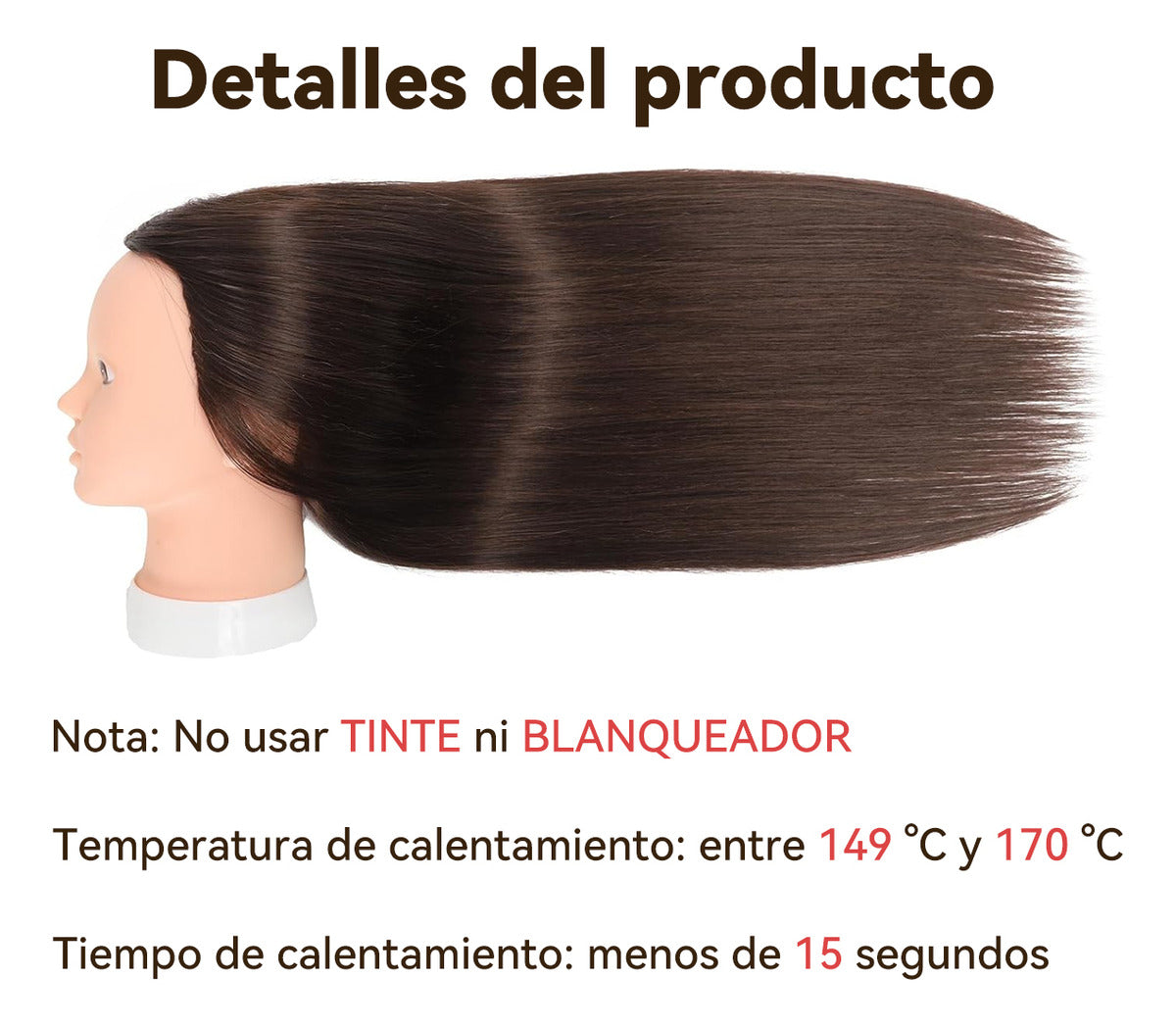Cabeza De Maniquí  De Cabello Humano Para Estilistas