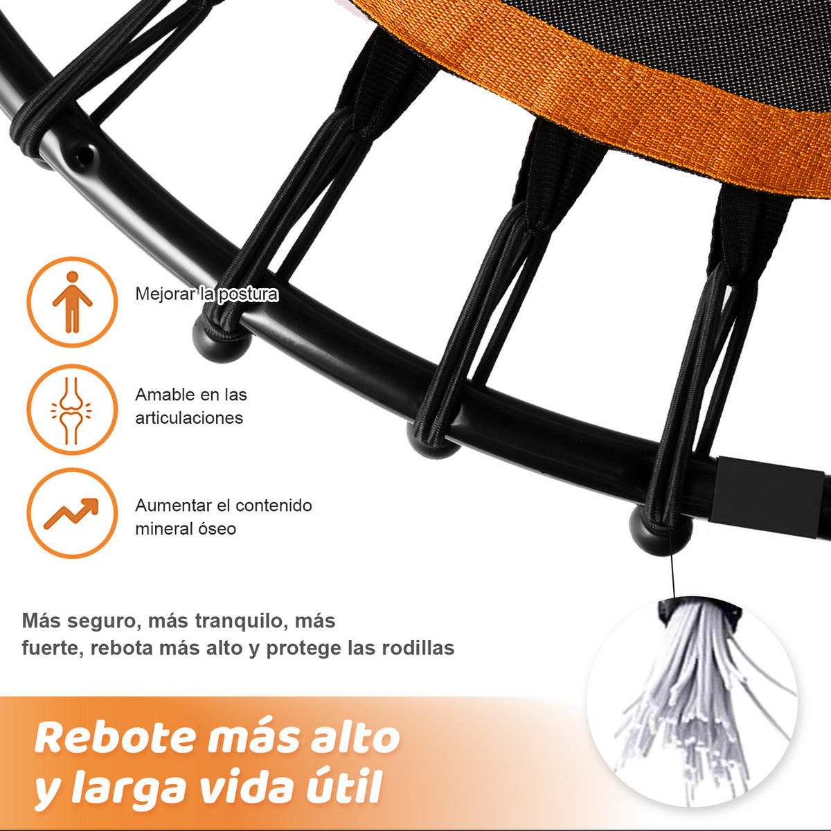 Trampolin Fitness 50in Aerobicos Ejercicio Con Agarradera
