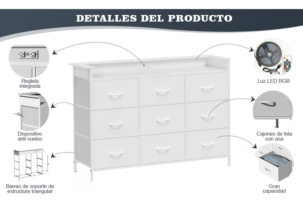 Cómoda Cajonera Mueblana, 3 Cajones, Madera, 60x23.5x80cm