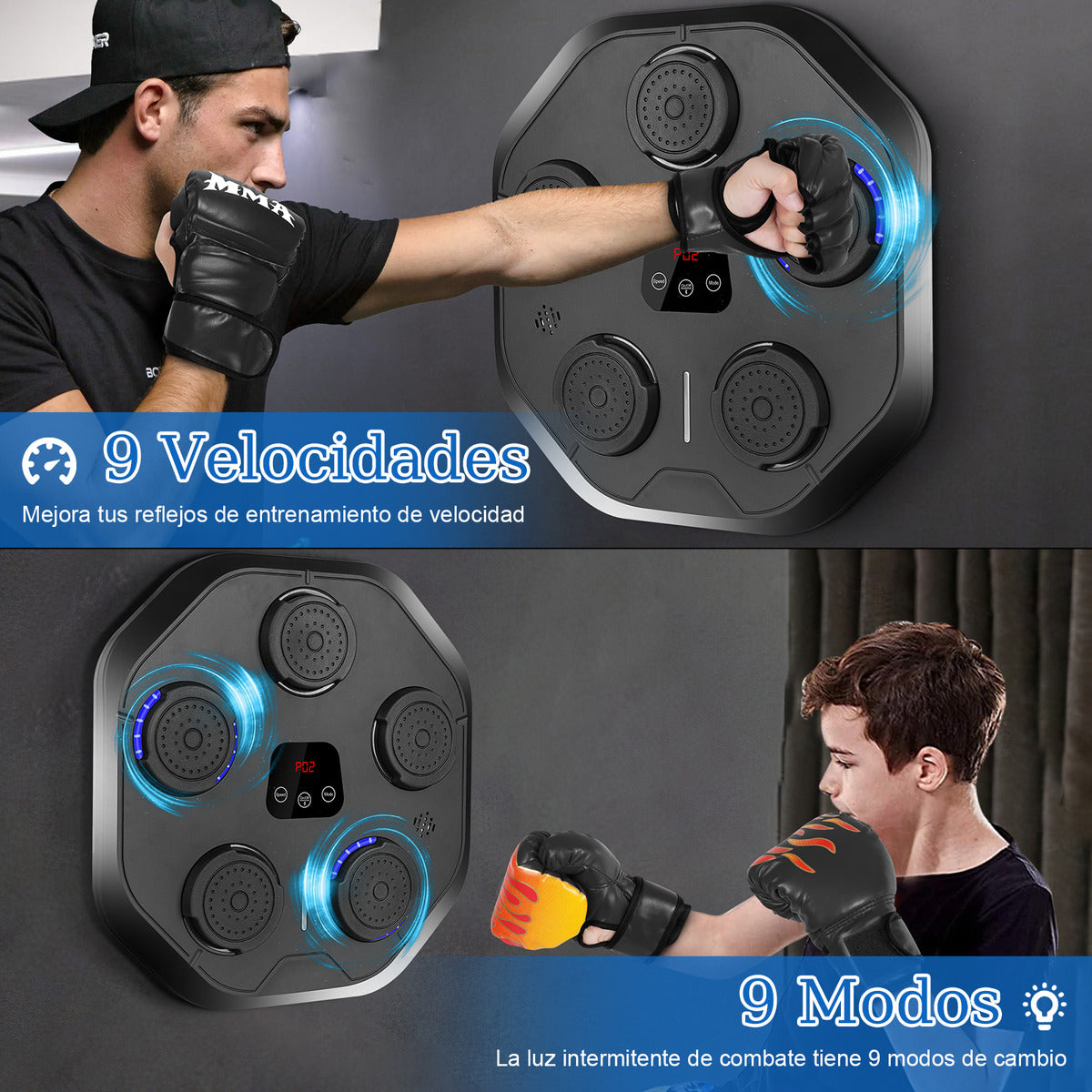Maquina De Boxeo Musical Entrenador Inteligente Con Música