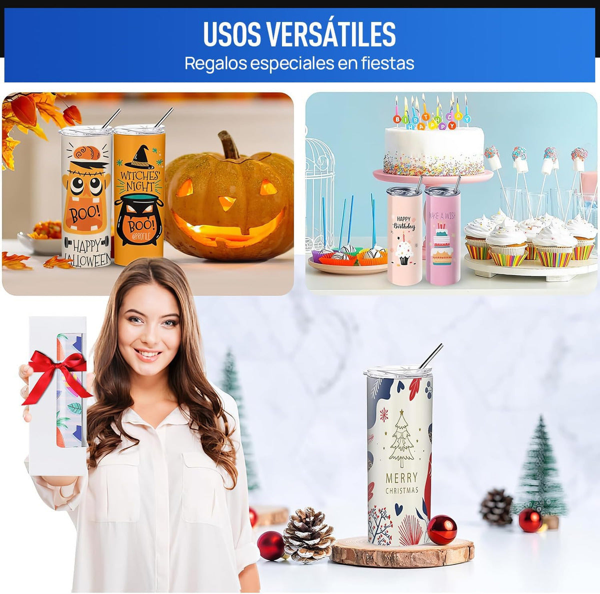 Tazas Para Sublimar Vaso Termo Sublimación 20oz 600ml 12pzs