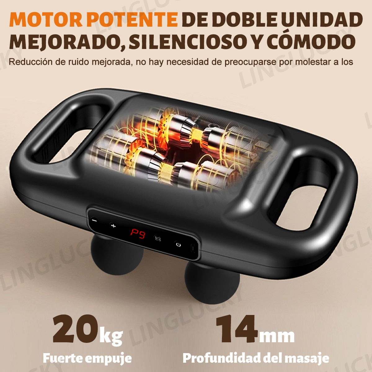 Pistola De Masaje De 6 Cabezas Y Relajador Muscular Fácil