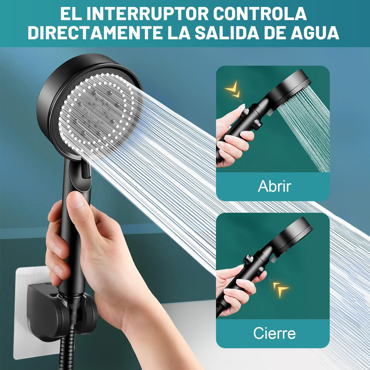 Regadera Redonda Tipo Lluvia 6''+ Ducha De Mano Alta Presión