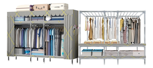 Closet Ropero Reforzado Portátil Aleación Pura 205cm Armable