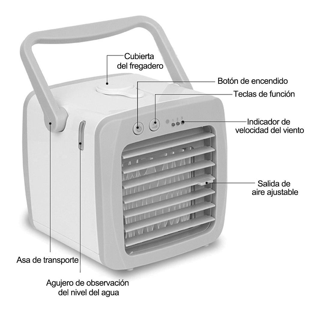 Ventilador Enfriador Enfriador De Aire Personal Y Portatil