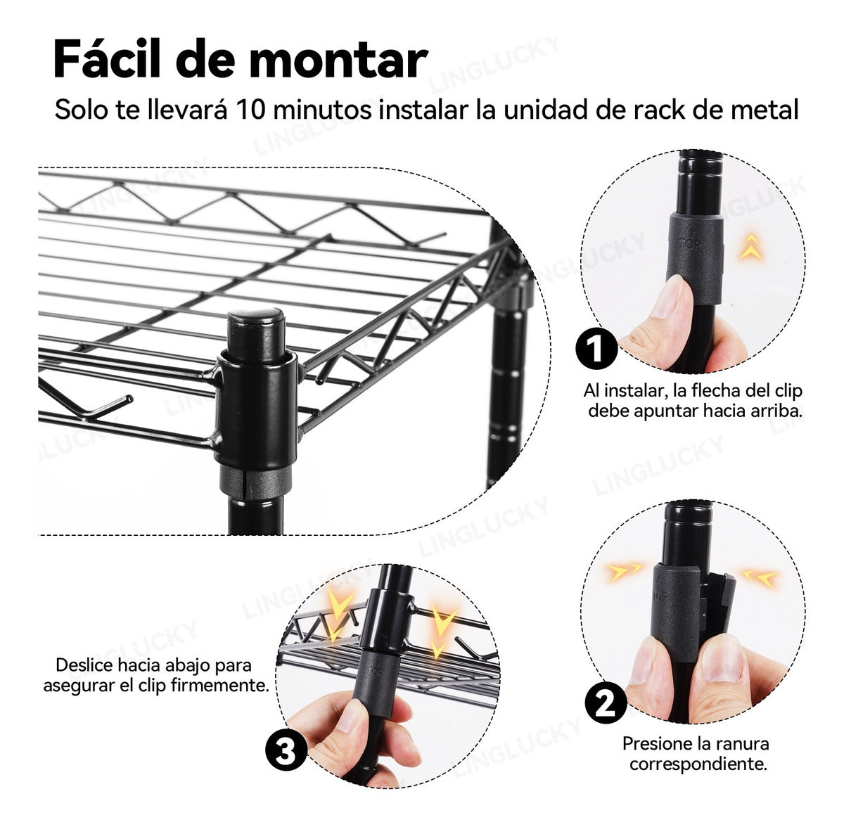 6 Niveles Hogar Anaqueles Cocina Estantes Baño Rack Metálico