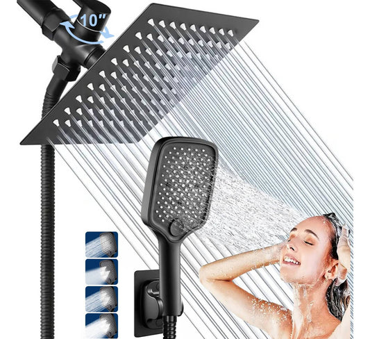 Myshower Regaderas Modernas Regadera Cuadrada Alta Presión Black Matte