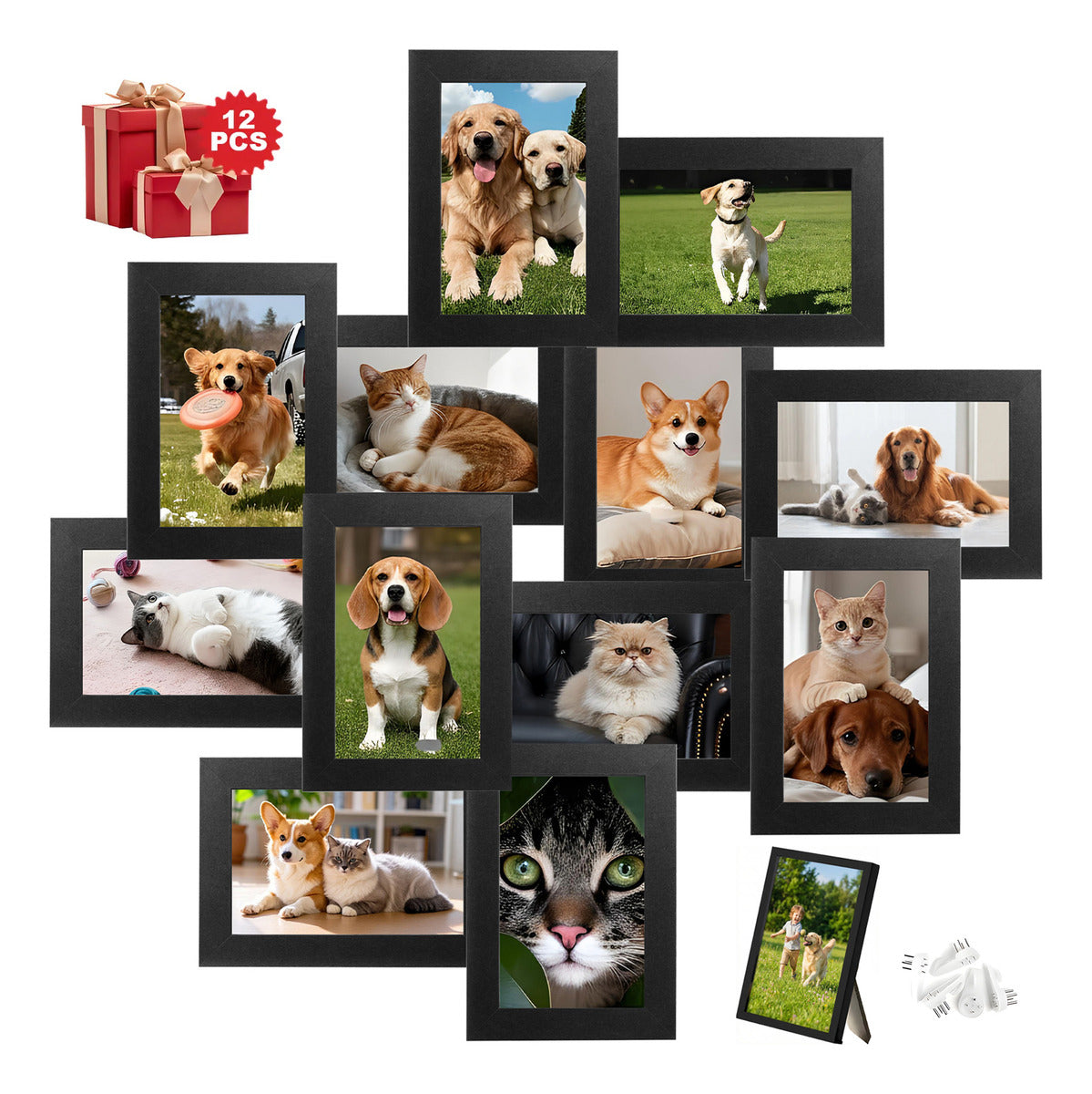 12 Piezas Marco De Fotos Marcos Cuadros Decorativos Retrato
