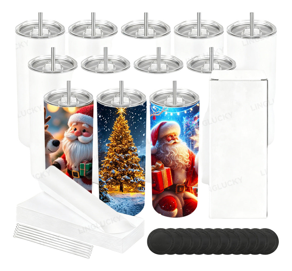 Tazas Para Sublimar Vaso Termo Sublimación 20oz 600ml 12pzs