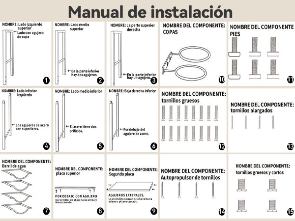 Porta Garrafón De 5 Galones Con Estante De Almacenamiento
