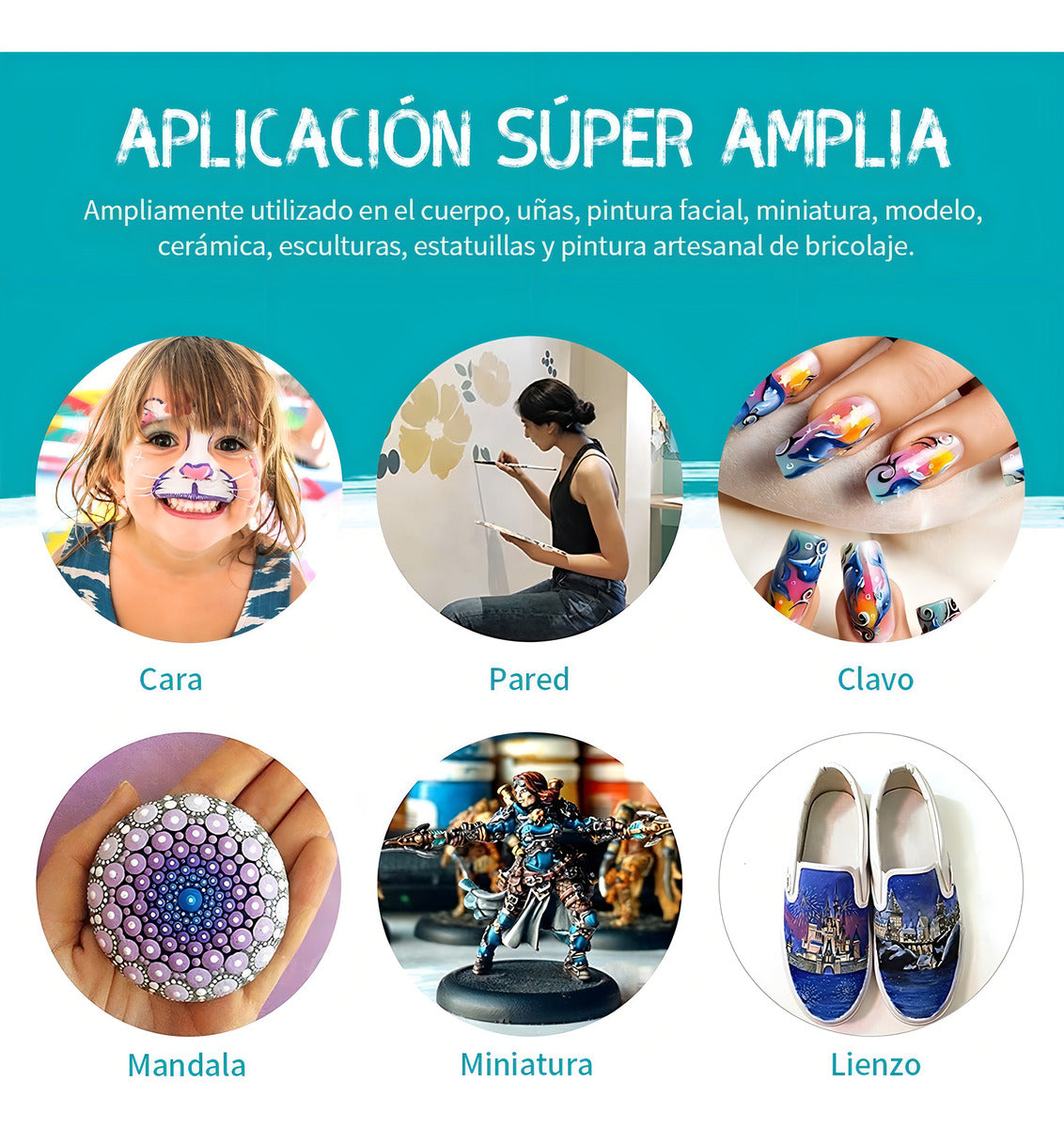 Zhu Ting Pinceles Oleo Papelería Kit 24