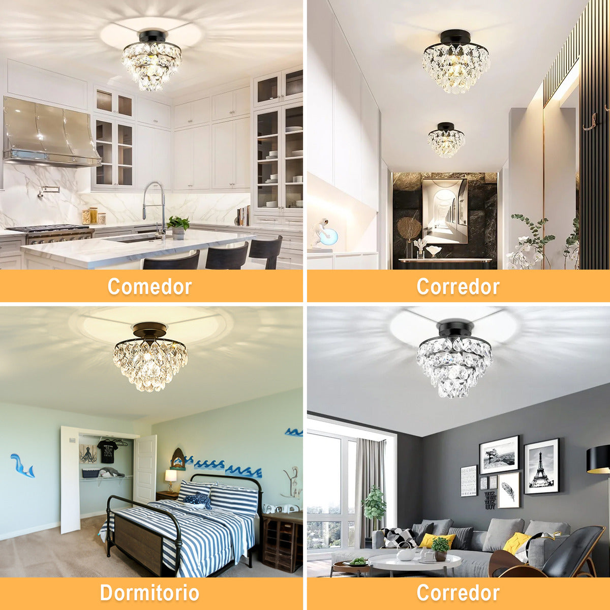 Lámpara De Techo Moderna Colgantes Cristal Lujoso Decorativa