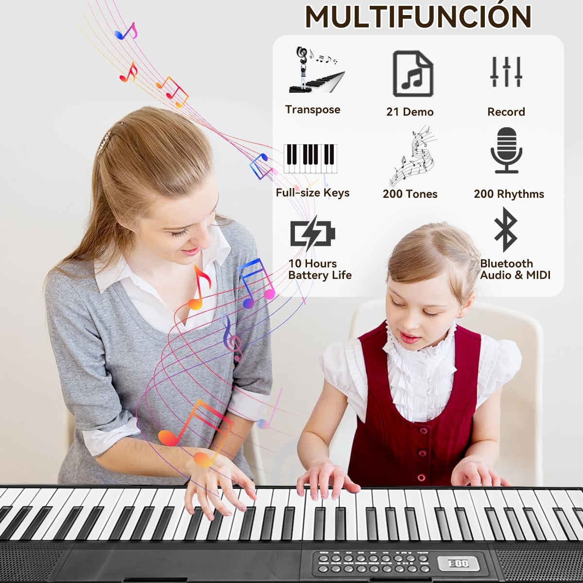 Teclado Musical Piano De 61 Teclas Electronico