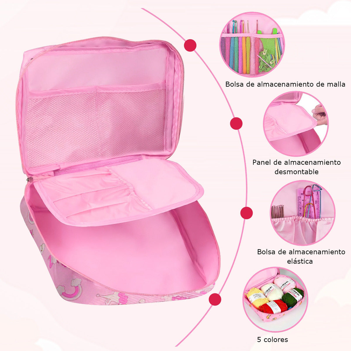 Kit De Agujas De Ganchillo Y Accesorios Para Tejer