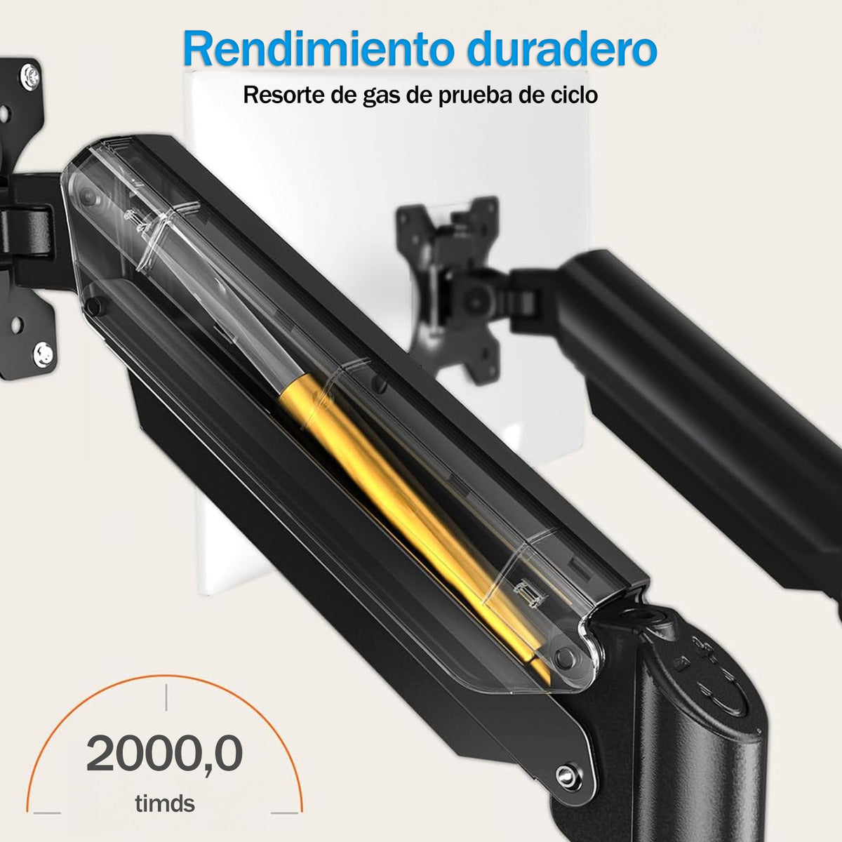 Soporte Ajustable Para Doble Monitor Y Teclado