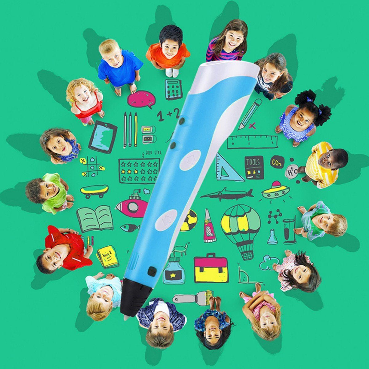 Alta Temp Pluma 3d Impresora Con Filamento Pla Regalo Niño