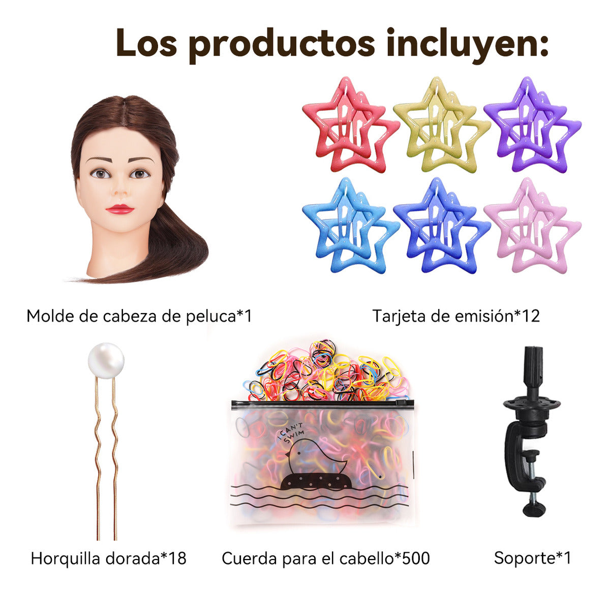 Cabeza De Maniquí Con 90 % De Cabello Humano Para Estilistas