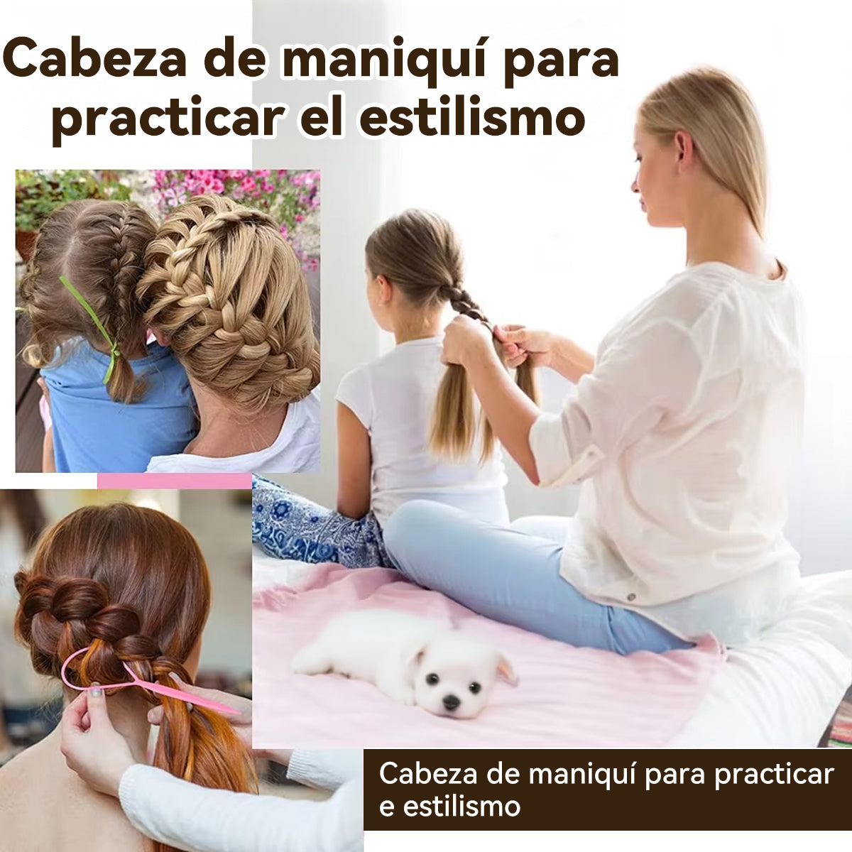 Cabeza De Maniquí  De Cabello Humano Para Estilistas