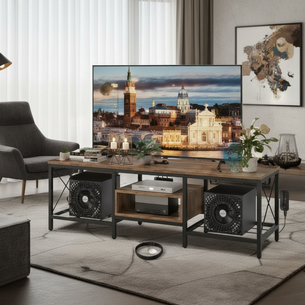 Mueble Para Tv Moderno 160cm 43-75  Minimalista Con Regleta