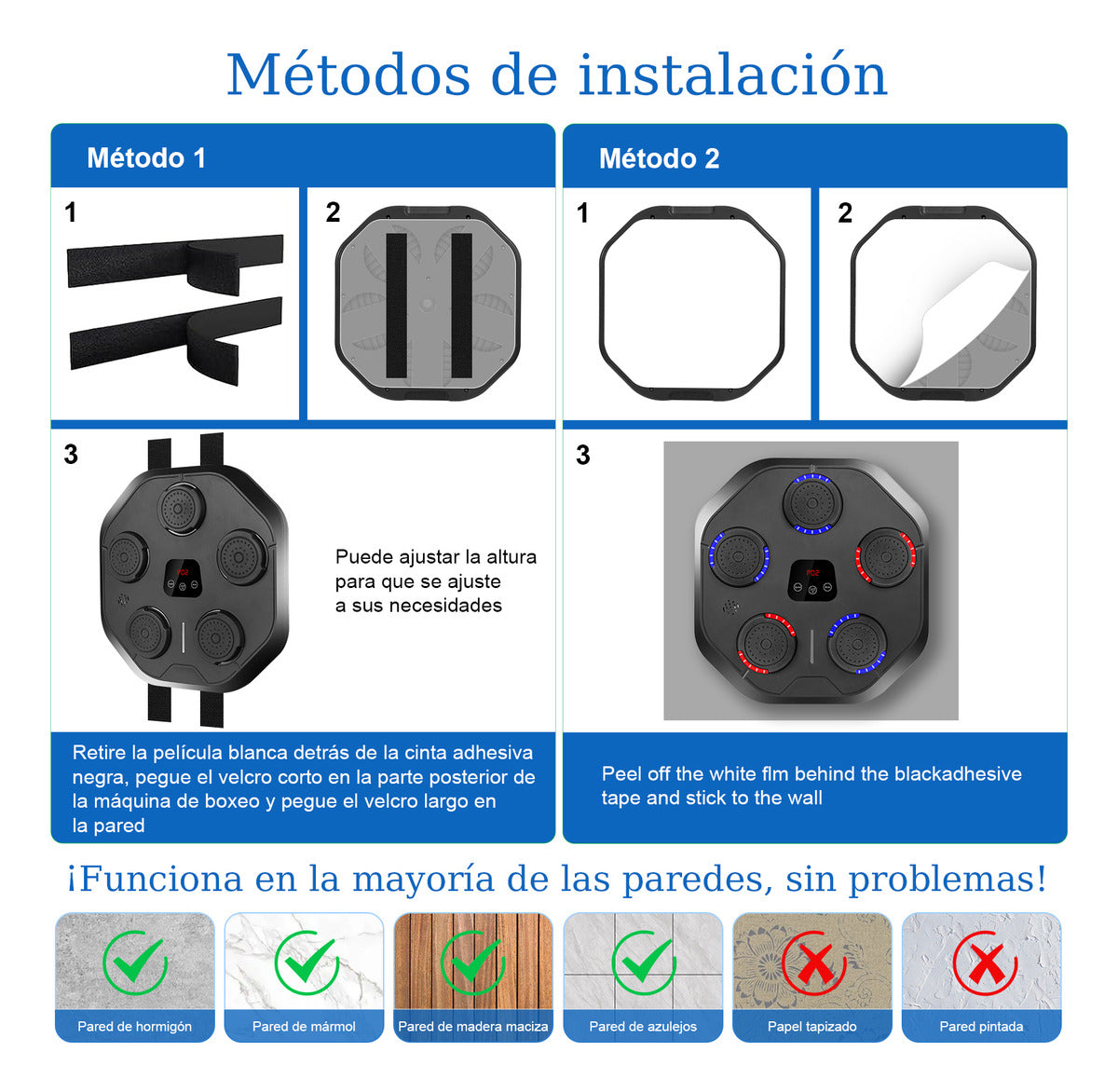 Maquina De Boxeo Musical Entrenador Inteligente Con Música
