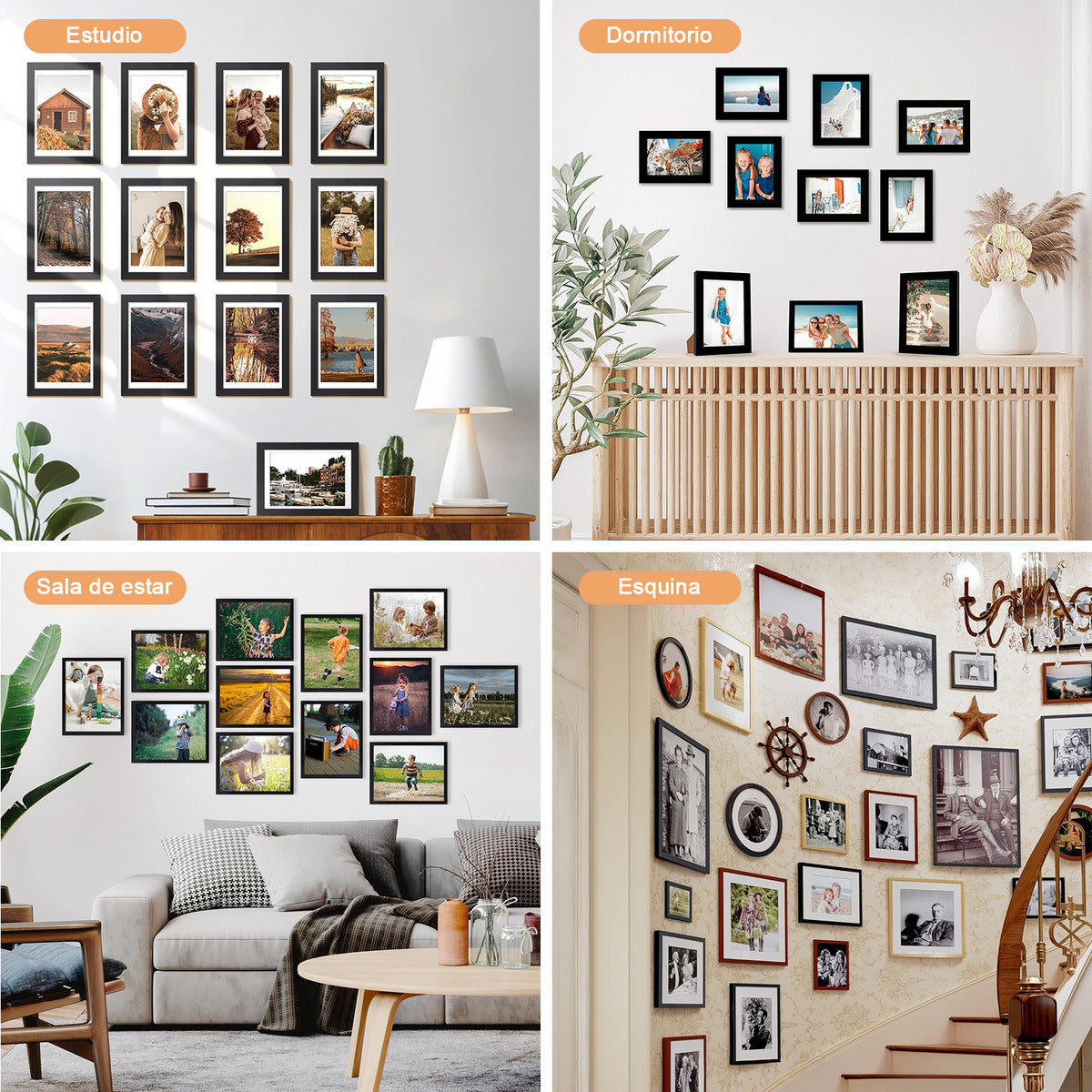 12 Piezas Marco De Fotos Marcos Cuadros Decorativos Retrato