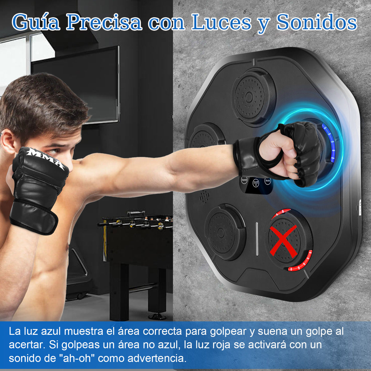 Maquina De Boxeo Musical Entrenador Inteligente Con Música