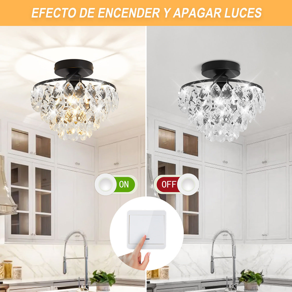 Lámpara De Techo Moderna Colgantes Cristal Lujoso Decorativa