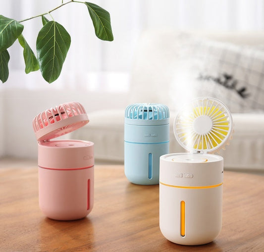 Humidificador De Ventilador De Carga Usb Dos En Uno