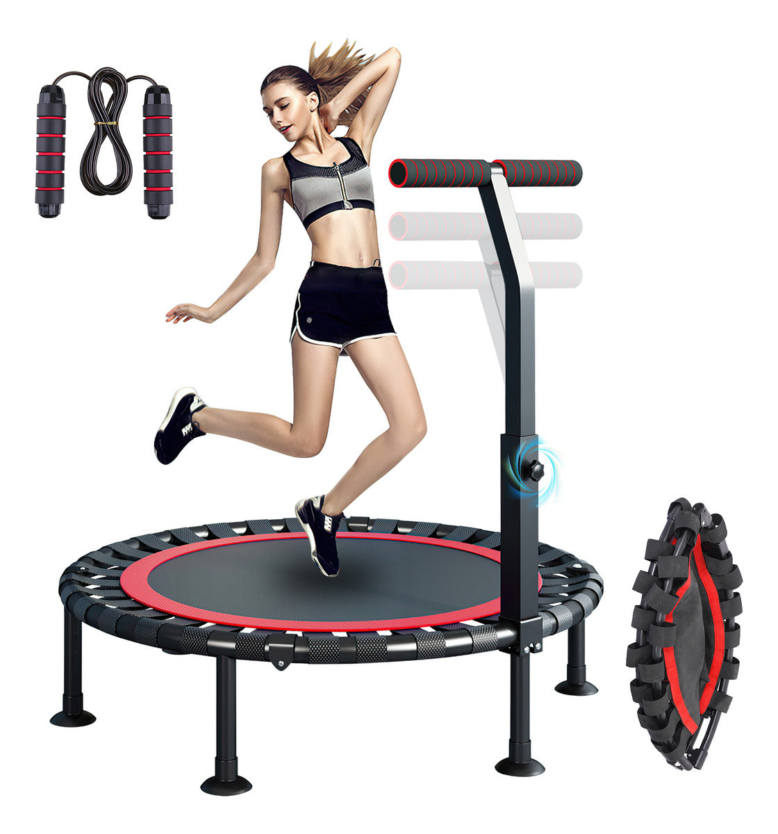 Trampolín Brincolín Aeróbicos Fitness Plegable Ajustable T