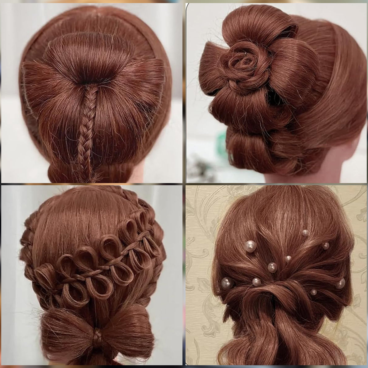 Cabeza De Maniquí Maniqui O Cabezon Para Peinar Dark Brown