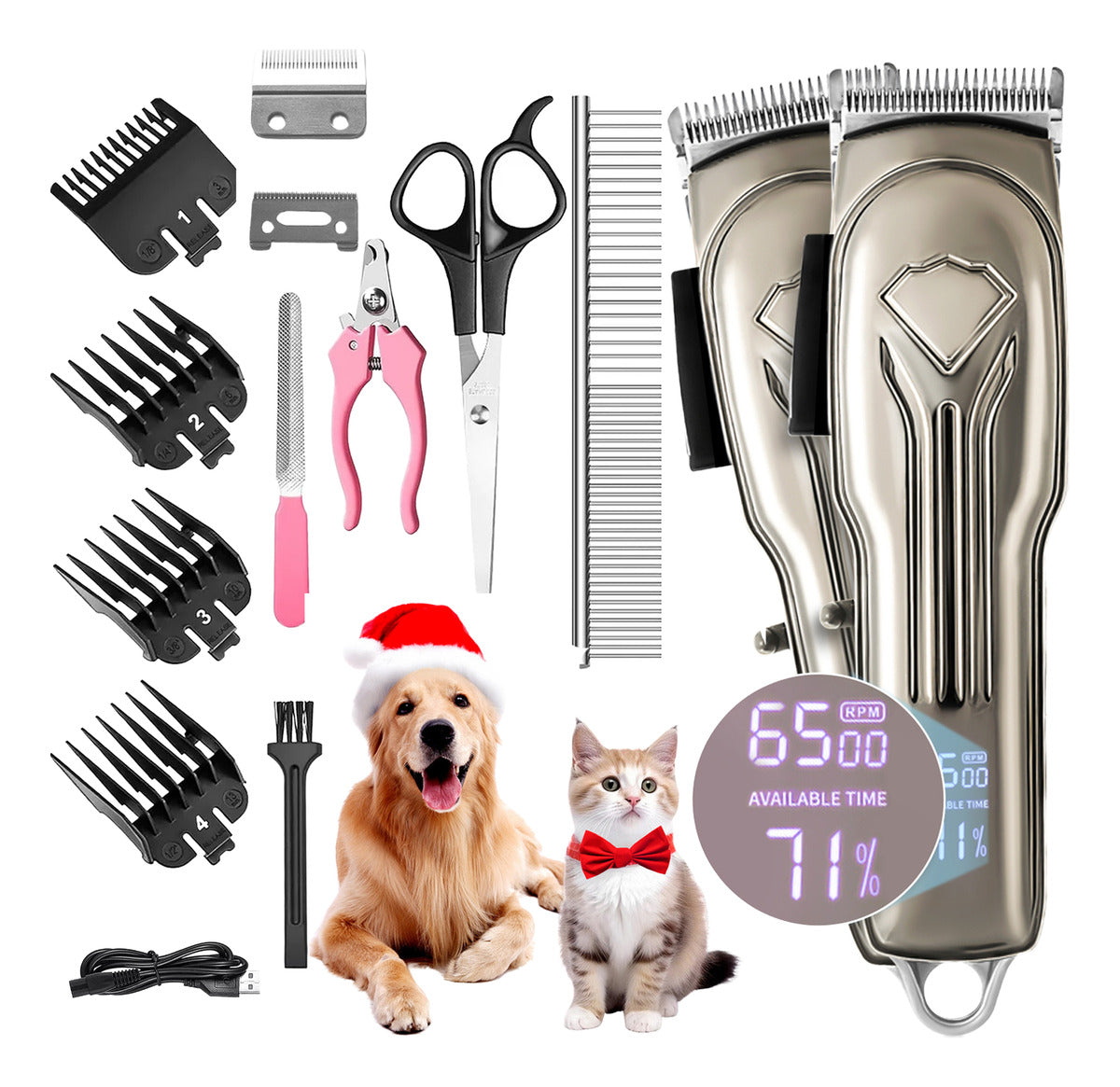 Maquina Cortador Rasurador Profesional Pelo Perro Recargable
