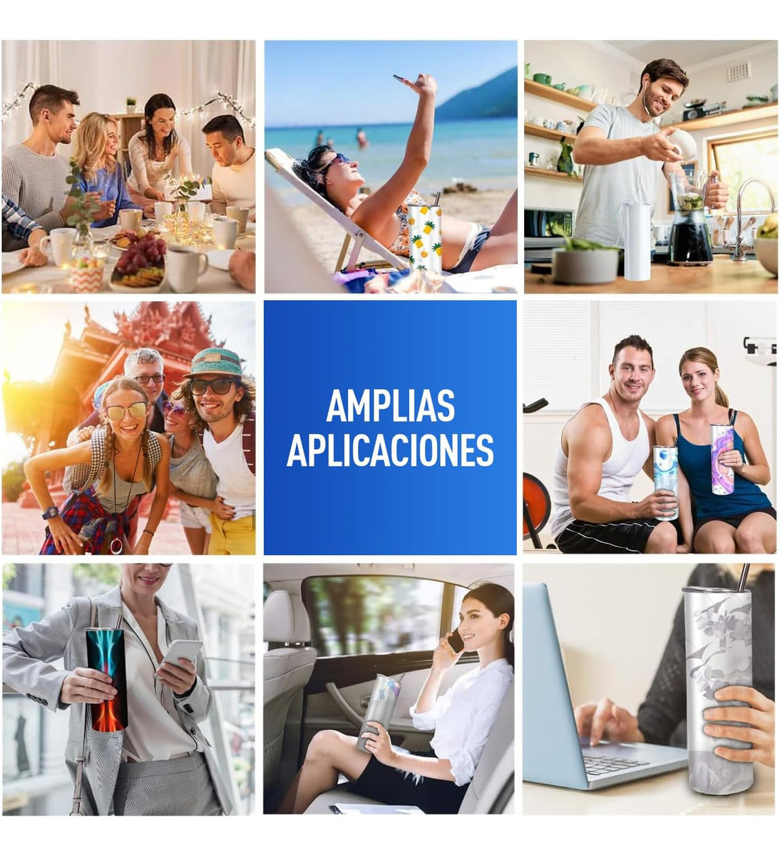 Tazas Para Sublimar Vaso Termo Sublimación 20oz 600ml 12pzs