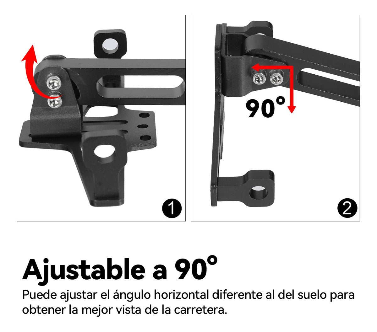 Soporte Placa Universal Para Moto Ajustable Con Luces Led