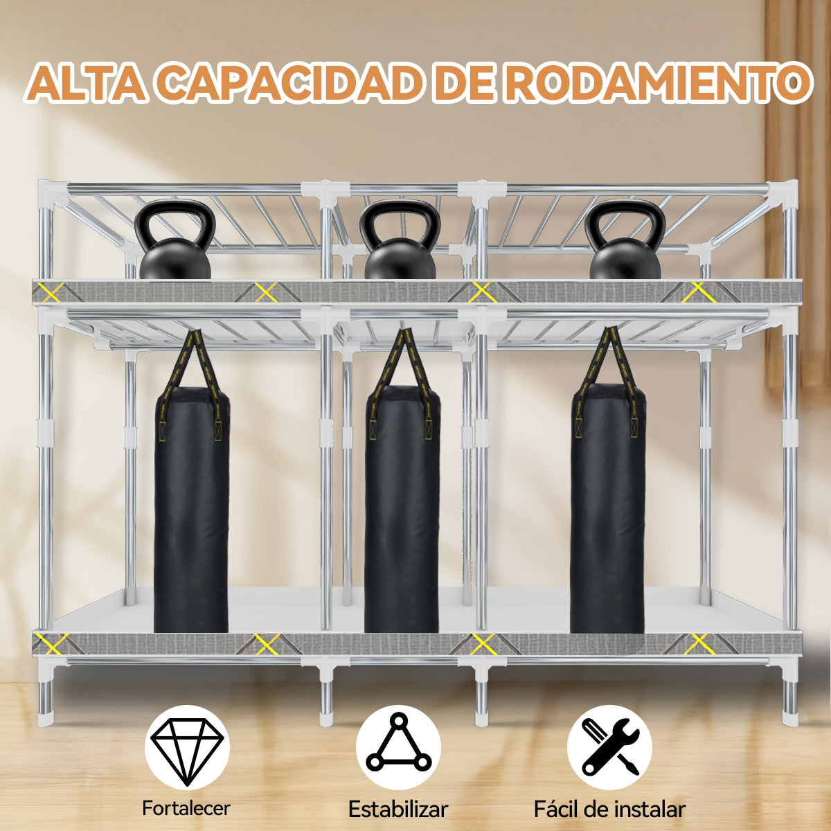 Closet Ropero Reforzado Portátil Aleación Pura 205cm Armable
