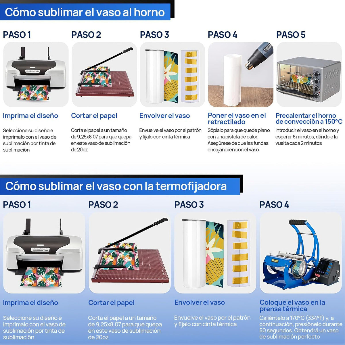 Tazas Para Sublimar Vaso Termo Sublimación 20oz 600ml 12pzs