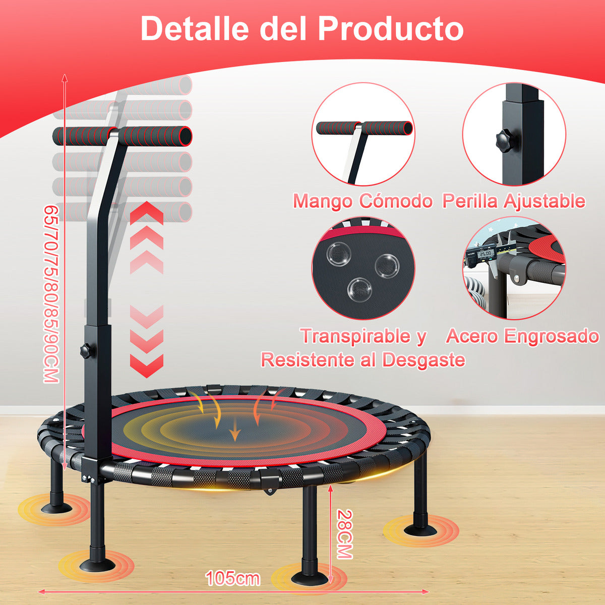 Trampolín Brincolín Para Aeróbicos Fitness Ejercicio Jumping