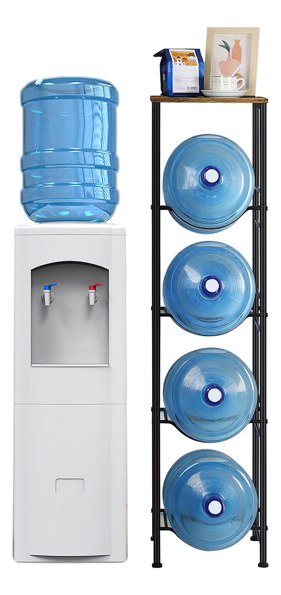 Rack Porta Garrafón Metálico 4 Niveles Para Garrafón De Agua