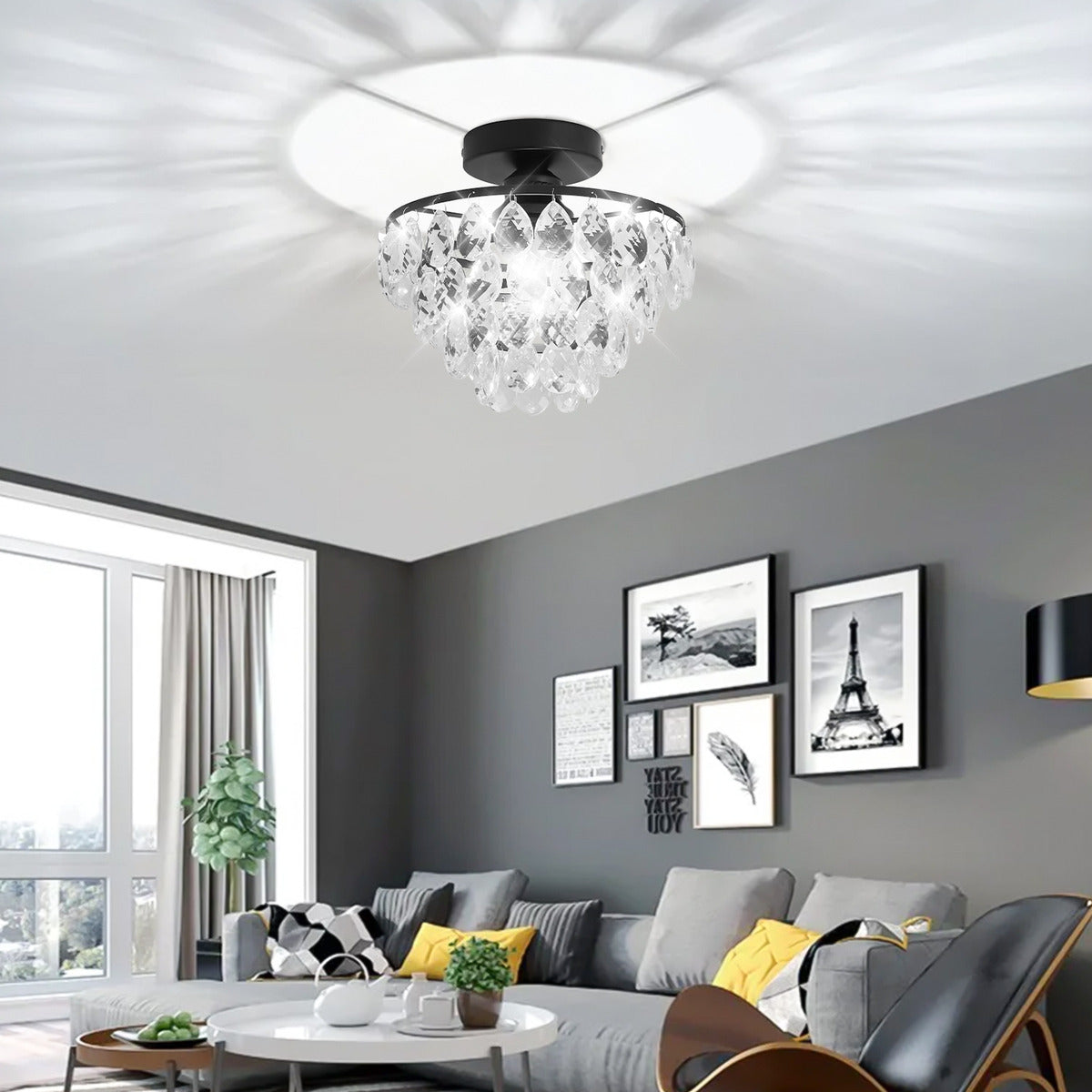 Lámpara De Techo Moderna Colgantes Cristal Lujoso Decorativa