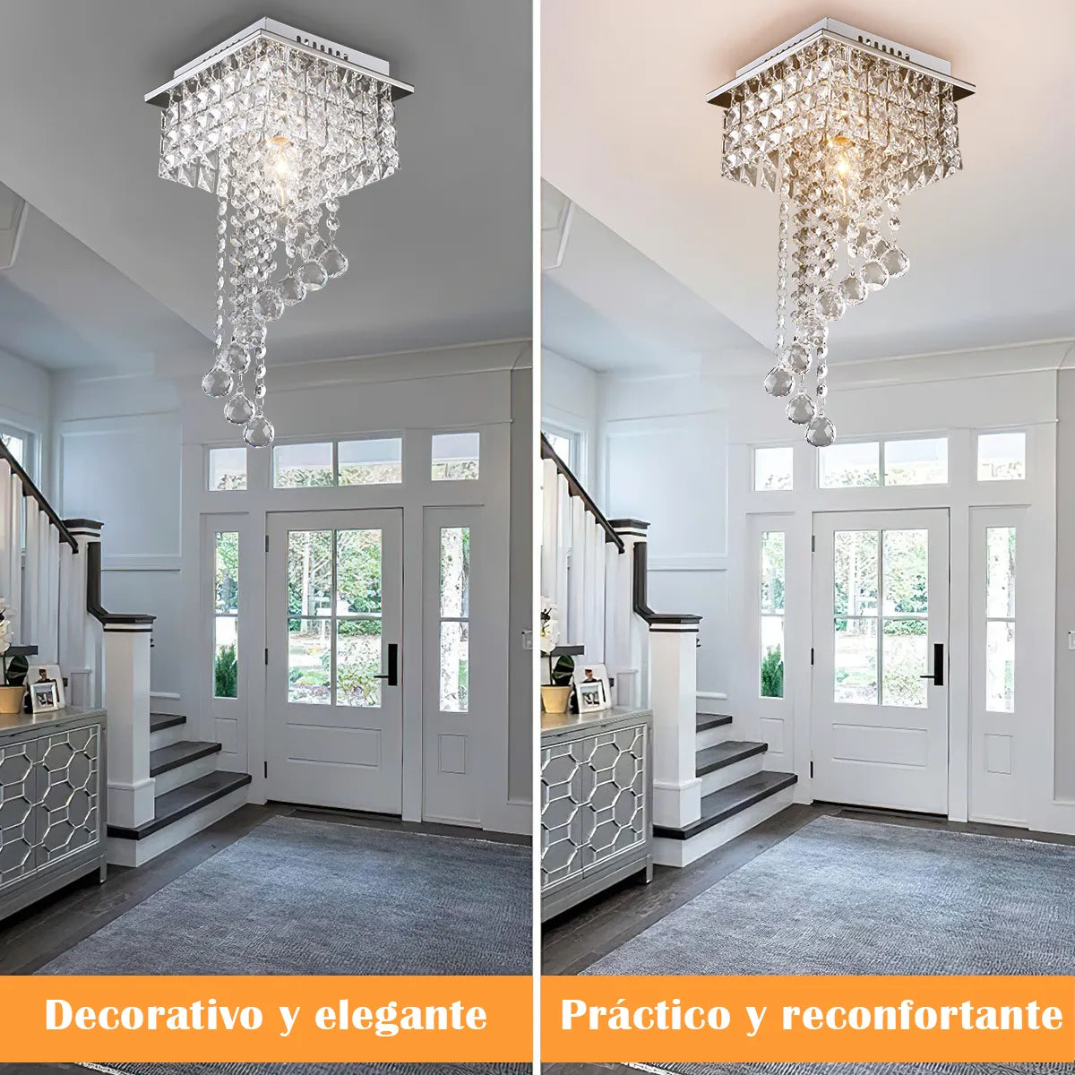Lámparas De Techo Cristal Modernas Lámparas Metal Colgantes