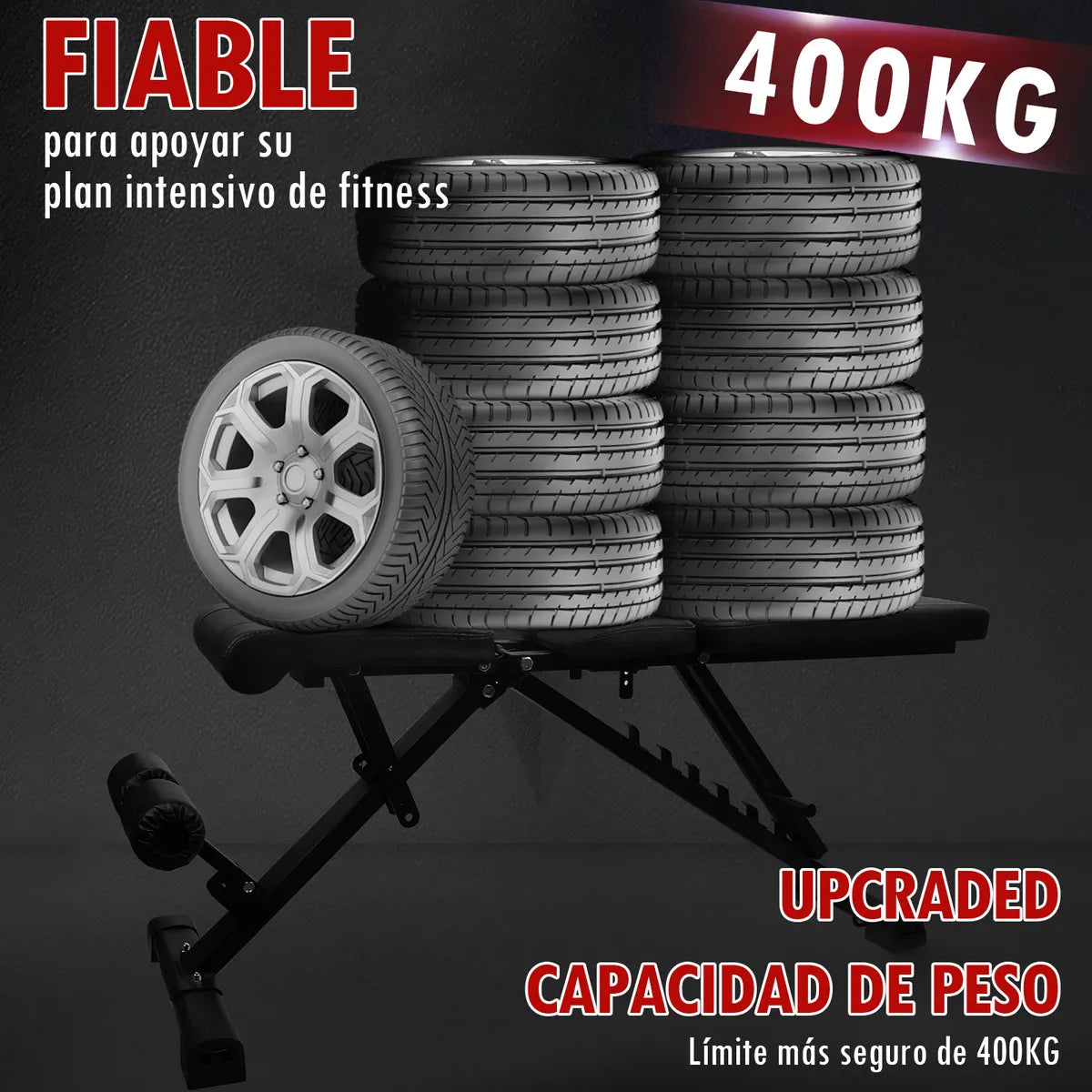 Banco Pesas Multiposiciones Plegable Ajustable Gym Ejercicio